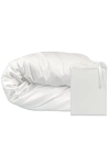 Bedvoyage Melange Viscose Cotton Blend Breathable Duvet Cover In Snow