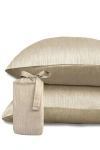 Bedvoyage Melange Viscose Cotton Blend Breathable Pillowcases In Sand