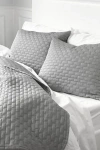 Bedvoyage Melange Viscose Cotton Blend Breathable Quilted Coverlet In Gray