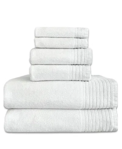 Bedvoyage Viscose From Bamboo 6-piece Spa Bath Towel Set In Cloud