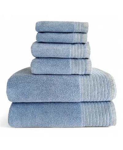 Bedvoyage Viscose From Bamboo 6-piece Spa Bath Towel Set In Ocean