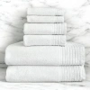 Bedvoyage Viscose Odor & Mildew Resistant Spa Towel Collection, 6pc Set In White