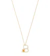 Bee Goddess Gold, Diamond And Citrine Letter 'b' Necklace In Gold