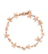 Bee Goddess Rose Gold And Diamond Apple Seed Bracelet In Gold