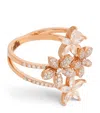 Bee Goddess Rose Gold And Diamond Apple Seed Ring In Rose Gold