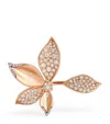 Bee Goddess Rose Gold And Diamond Apple Seed Ring In Rose Gold