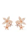 Bee Goddess Rose Gold And Diamond Apple Seed Stud Earrings In Gold