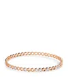 Bee Goddess Rose Gold And Diamond Honeycomb Bangle In Gold