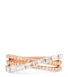 Bee Goddess Rose Gold And Diamond Mondrian Ring In Rose Gold