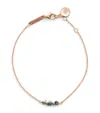 Bee Goddess Rose Gold And Diamond Seahorse Bracelet In Gold