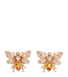 Bee Goddess Rose Gold, Diamond And Citrine Queen Bee Bon Bon Stud Earrings In Gold
