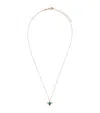 Bee Goddess Rose Gold, Diamond And Emerald Honey Bee Necklace