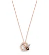 Bee Goddess Small Rose Gold And Diamond Honeycomb Necklace In Gold
