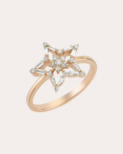 Bee Goddess Women's Diamond & 14k Rose Gold Sirius Star Ring 14k Gold