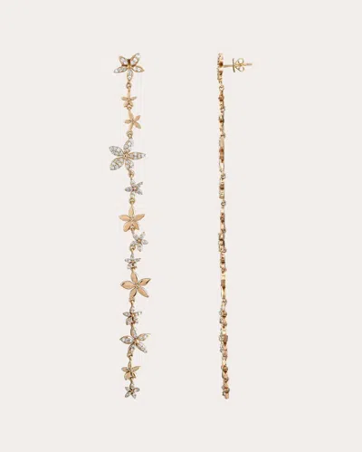 Bee Goddess Women's Diamond Apple Seed Tara Drop Earrings In Gold