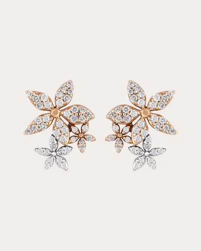 Bee Goddess Women's Diamond Apple Seed Tara Stud Earrings In Gold