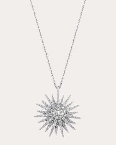 Bee Goddess Women's Diamond Jardin Star Pendant Necklace In Metallic