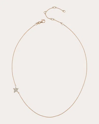 Bee Goddess Women's Diamond Sirius Star Mini Charm Necklace In Gold