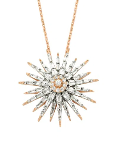 Bee Goddess Women's Star Light Jardin 14k Rose Gold & 0.71 Tcw Diamond Pendant Necklace In Pink
