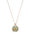 Bee Goddess Yellow Gold, Diamond, Peridot And Emerald Honey Queen Bee Pendant In Gold