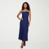Bee Smart B. Smart Womens Juniors Sleeveless Midi Bodycon Dress In Blue