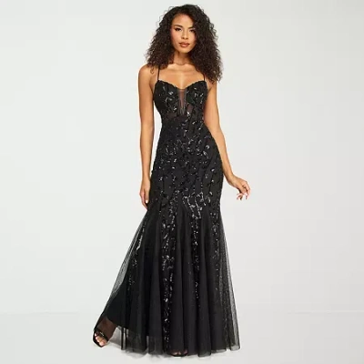 Bee Smart B. Smart Womens Juniors Sleeveless Scroll Bodycon Dress In Black