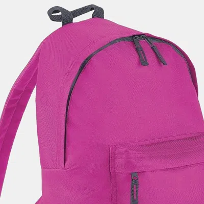 Beechfield Childrens Junior Big Boys Fashion Backpack Bags/rucksack/school (fuchsia/ Graphite Grey) In Purple
