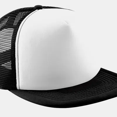 Beechfield Junior Vintage Snapback Mesh Trucker Cap/headwear In Black