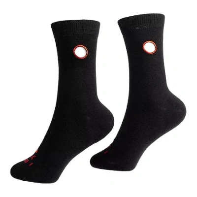 Beedlebug Easy Pull On Little & Big Kid Unisex Adaptive 1 Pair Crew Socks In Black