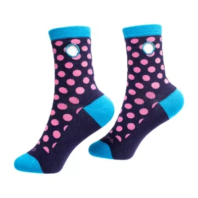 Beedlebug Easy Pull On Little & Big Kid Unisex Adaptive 1 Pair Crew Socks In Blue