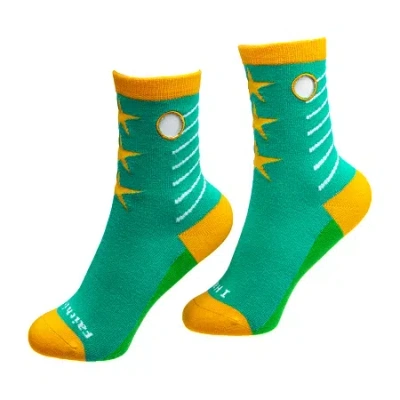 Beedlebug Easy Pull On Little & Big Kid Unisex Adaptive 1 Pair Crew Socks In Green