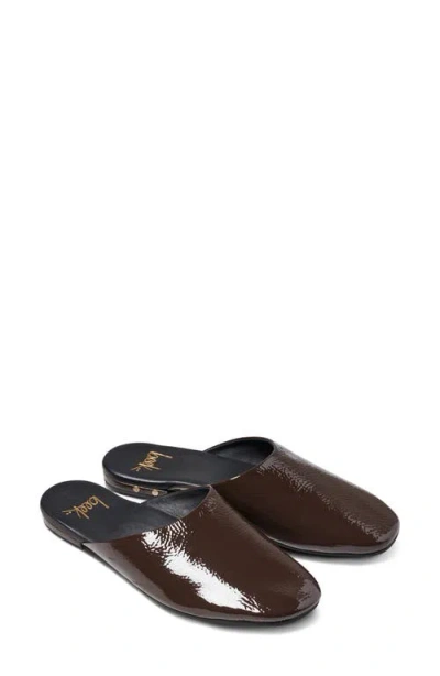 Beek Blackbird Flat Leather Mule In Brown