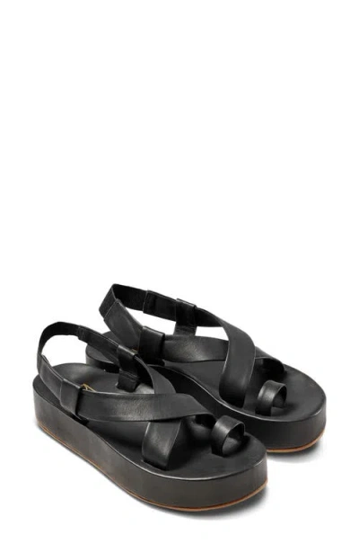 Beek Caracara Platform Slingback Sandal In Black