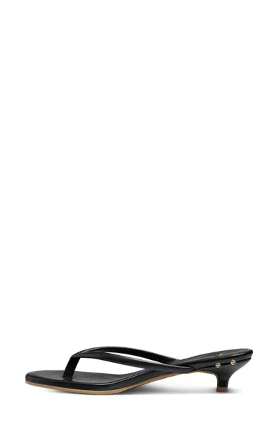 Beek Corella Kitten Heel Flip Flop In Black