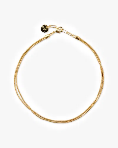 Beek Double Chain Anklet In Gold