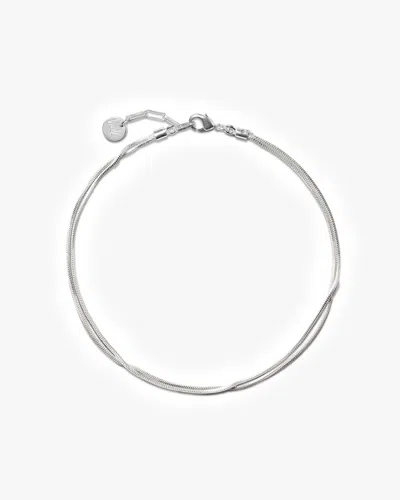 Beek Double Chain Anklet In Purple
