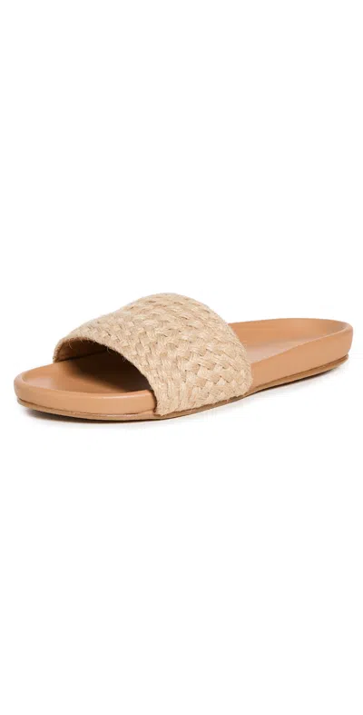 Beek Gallito Jute Slides In Nat/honey