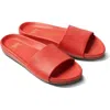 Beek Gallito Leather Slide Sandal In Poppy
