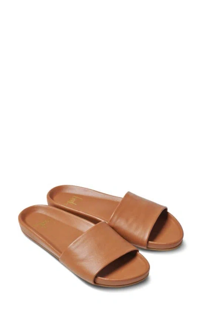 Beek Gallito Metallic Slide Sandal In Tan