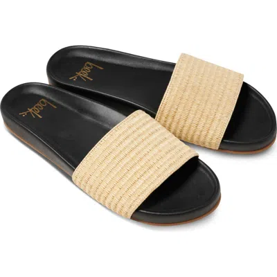 Beek Gallito Raffia Slide Sandal In Gold