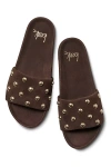 Beek Gallito Stud Slide Sandals In Brown