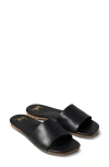 Beek Honeybird Square Toe Slide Sandal In Black/ Black