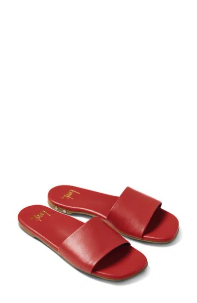 Beek Honeybird Square Toe Slide Sandal In Red
