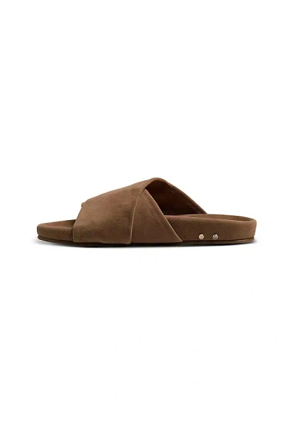 Beek Kea Suede Slide Sandals In Brown