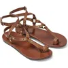 Beek Lark Toe Loop Sandal In Brown