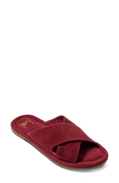 Beek Myna Crossover Strap Slide Sandal In Brown