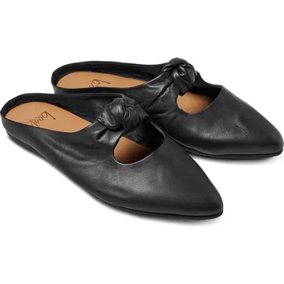 Beek Noddy Leather Flat Mule In Black