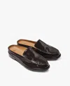 Beek Owlet Flat Leather Mule In Brown