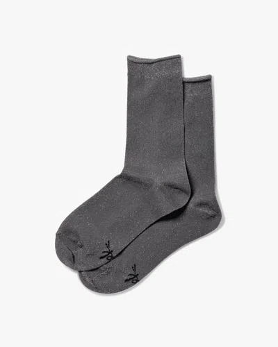 Beek Peacock Rolled Sock - Pewter | , Leather In Gray