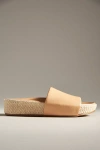Beek Pelican Jute Beach Platform Slide Sandals In Beige